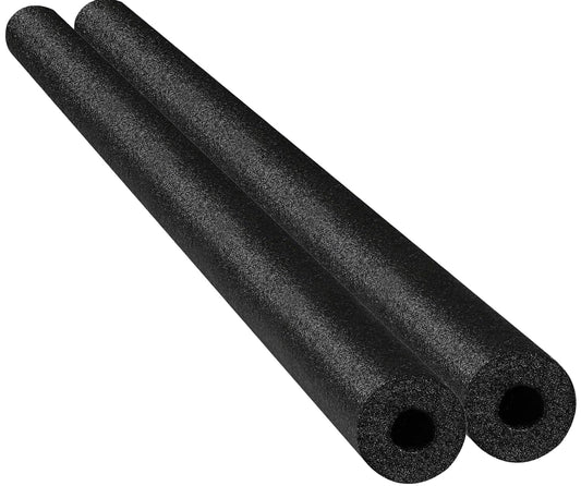 Chochkees black floating pool noodle provides buoyant support for relaxing poolside floats.