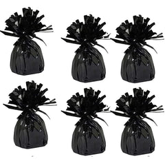 Chochkees Black Metallic Balloon Weights secure balloons with a stylish 6-pack.
