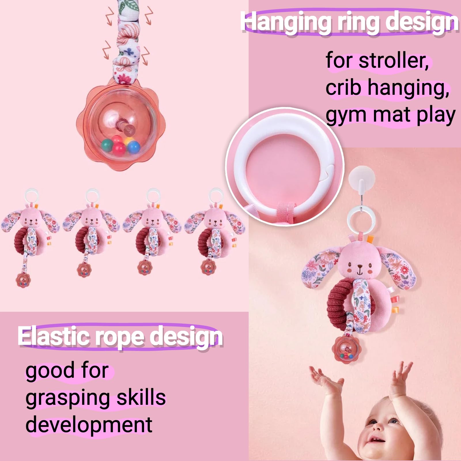 Chochumy hanging ball with elastic rope supports grasp and fine motor play.