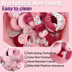 Chochumy rattle stick with crinkle paper for engaging sound cues.