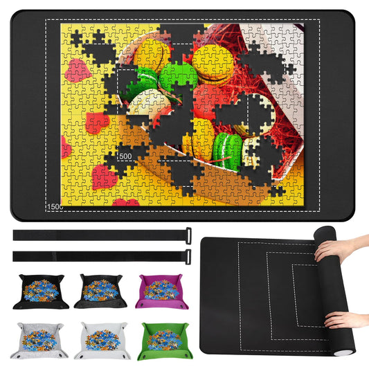 CHODEYE Premium jigsaw mat 46x26 rolled for easy storage and a non-slip base.