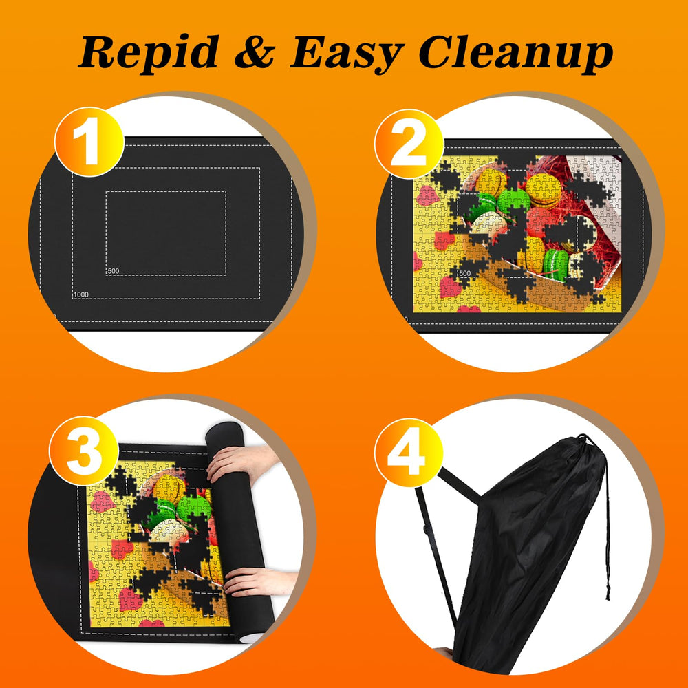 CHODEYE rolling tube with storage bag for portable puzzle setup.