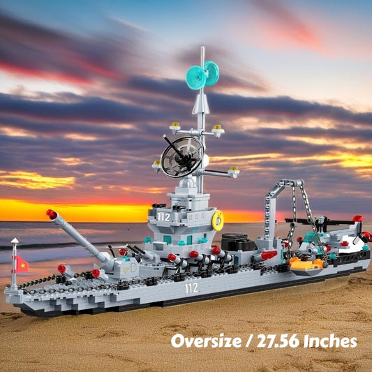 Chodia battleship 6-in-1 XL lifeboats release enables lifelike rescue scenes