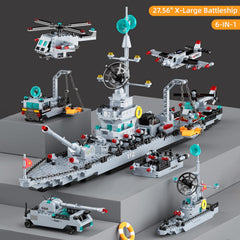 Chodia battleship 6-in-1 XL rotating main gun adds realism