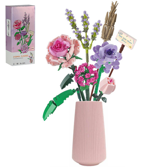 Chodia pink rose mini bouquet blocks for elegant home decor and gifting