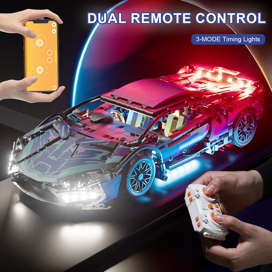 Chodia Sport race car with LED lights for dramatic effects