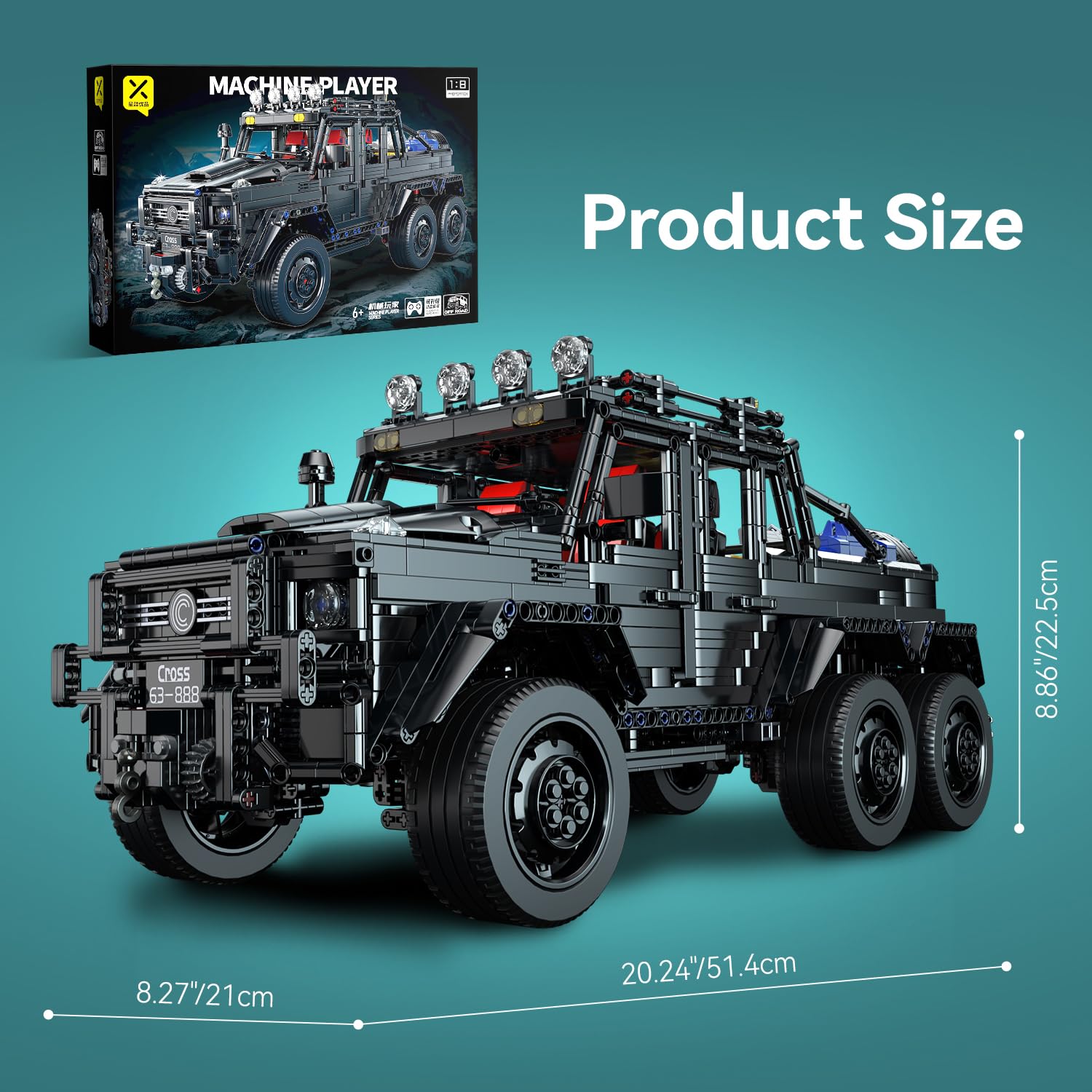 Chodia Wrangler 6x6 suspension and wheels deliver a realistic feel during play.