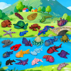 CHolic 26Pcs Ocean Animals Set sea lion figure vibrant and collectible