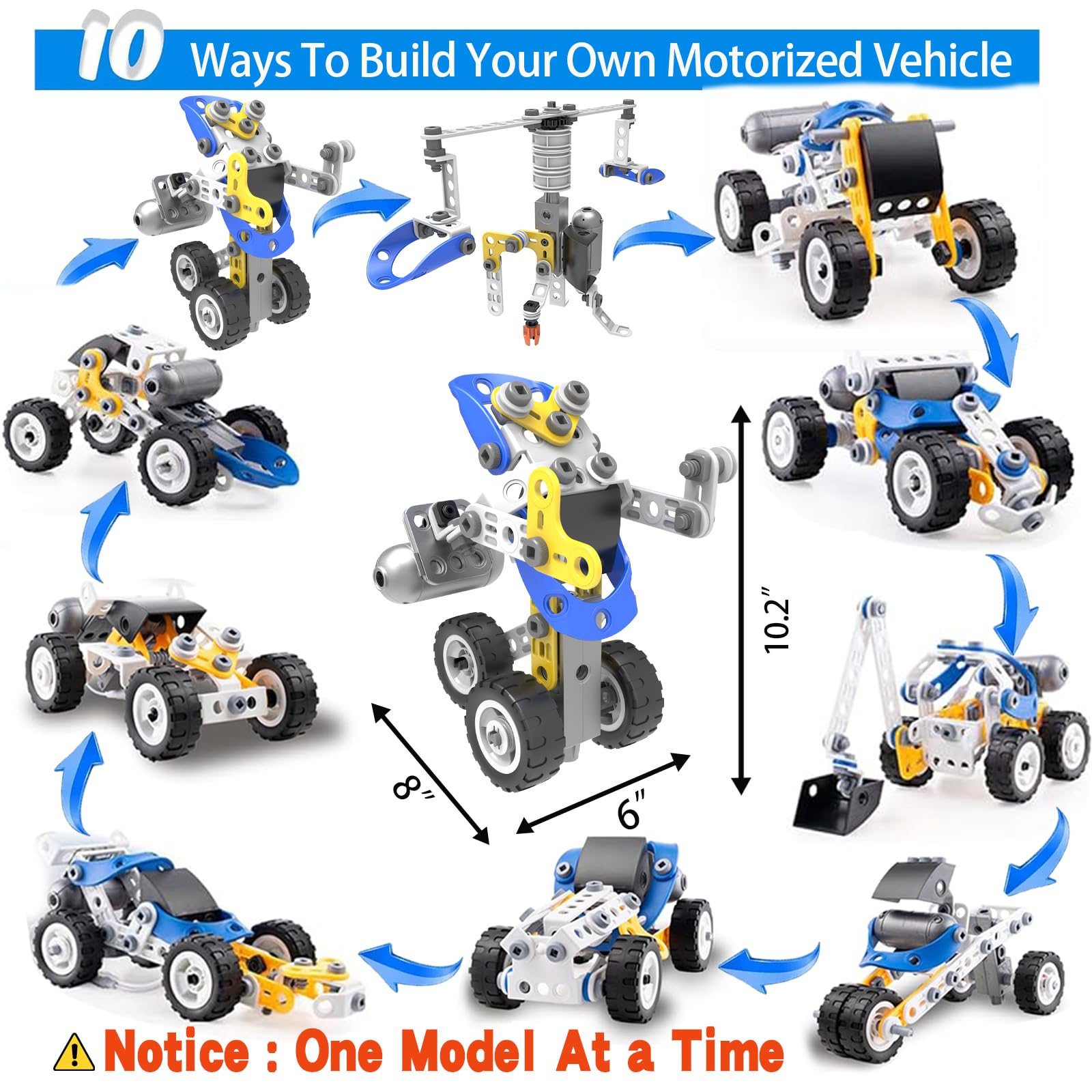Choopheme 10-in-1 electric stem toy truck for hands-on construction play