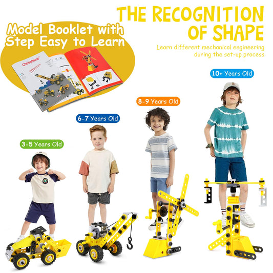Choopheme bulldozer model from stem kit for engineering exploration.