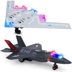 Choopheme fighter jet toy with lights and sounds for imaginative play.