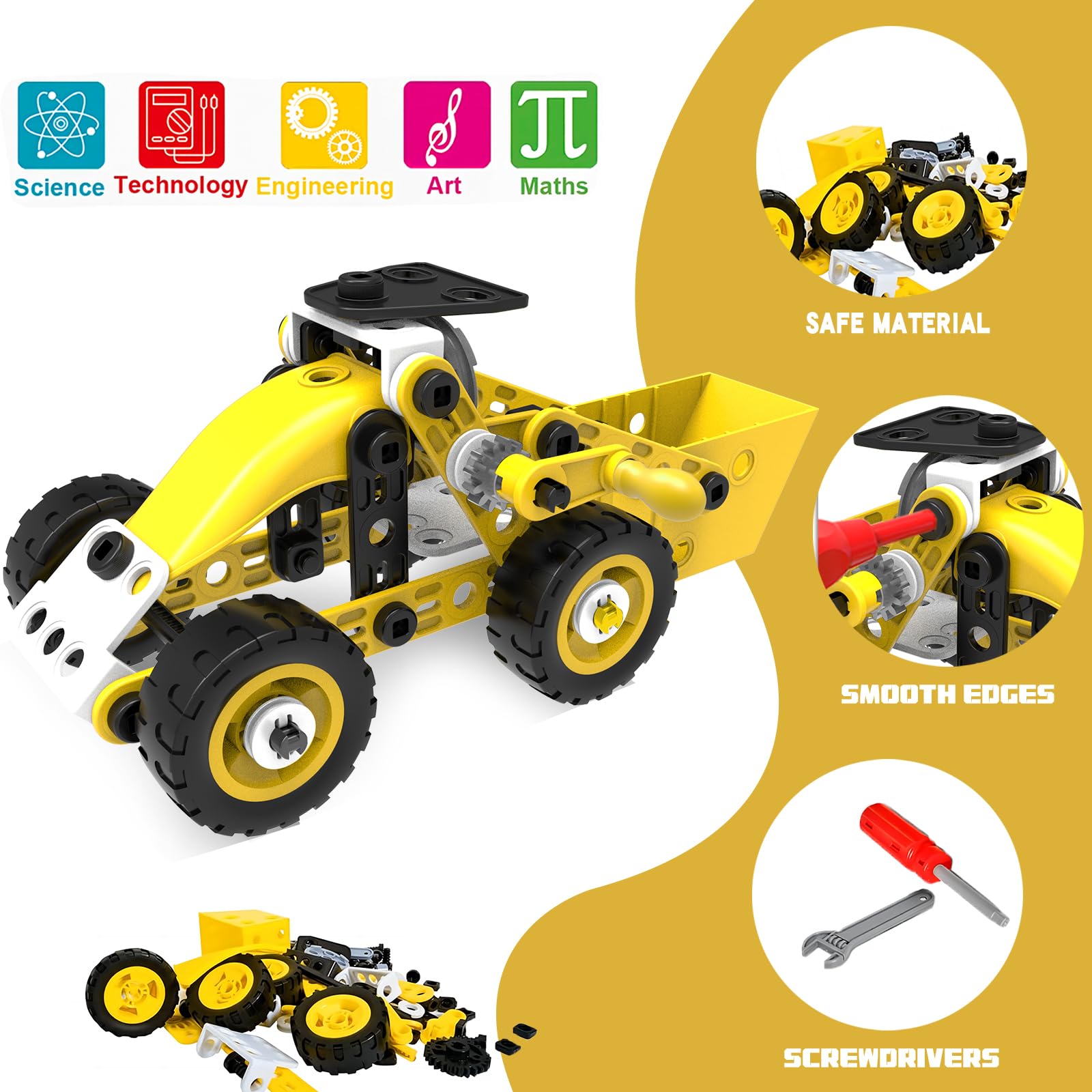 Choopheme forklift model aiding sequencing and step-by-step building.