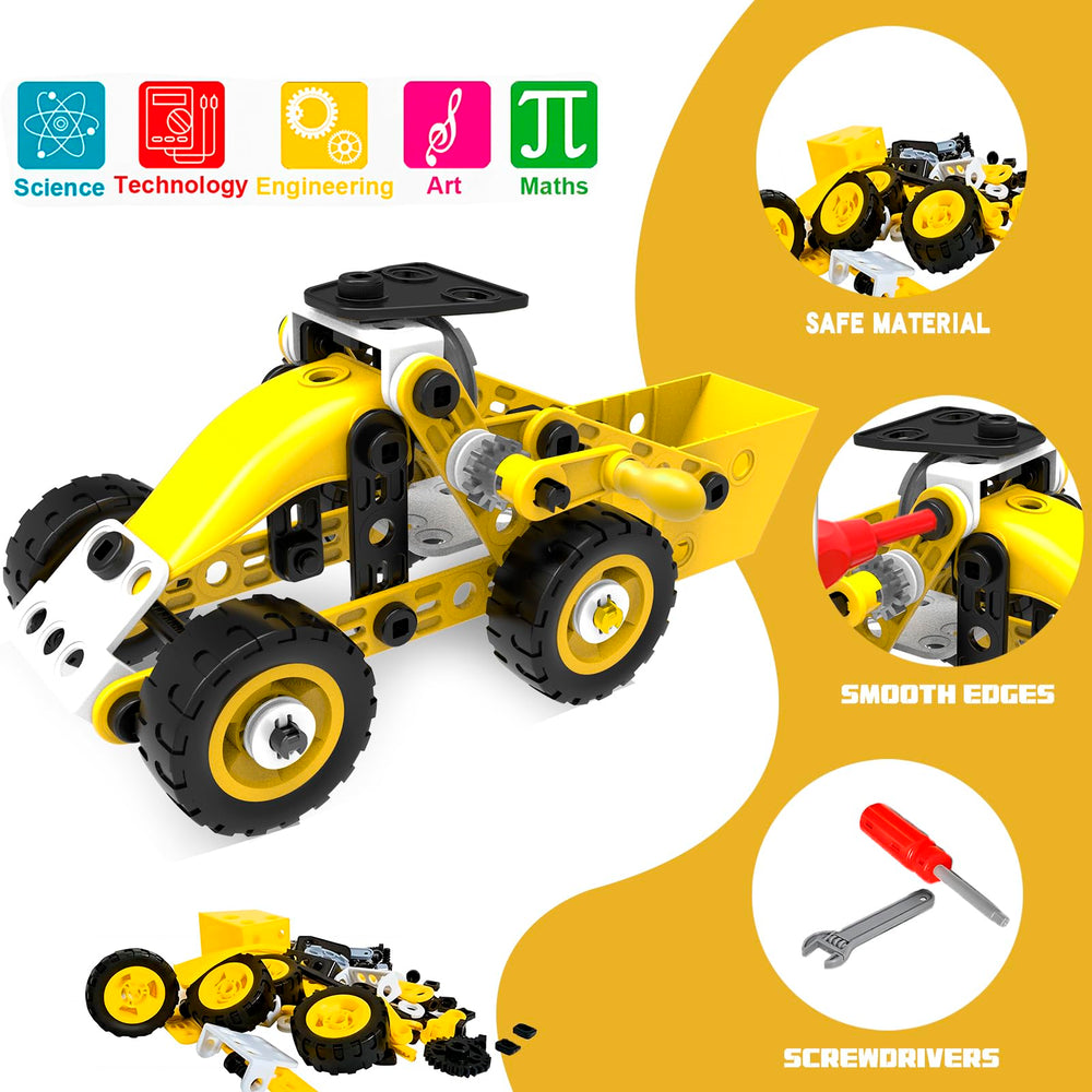 Choopheme forklift model aiding sequencing and step-by-step building.