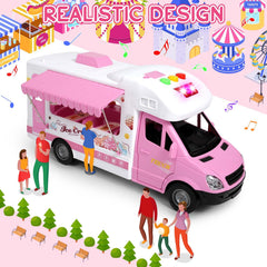 Choopheme ice cream truck toy bright pink color enhances visual appeal.
