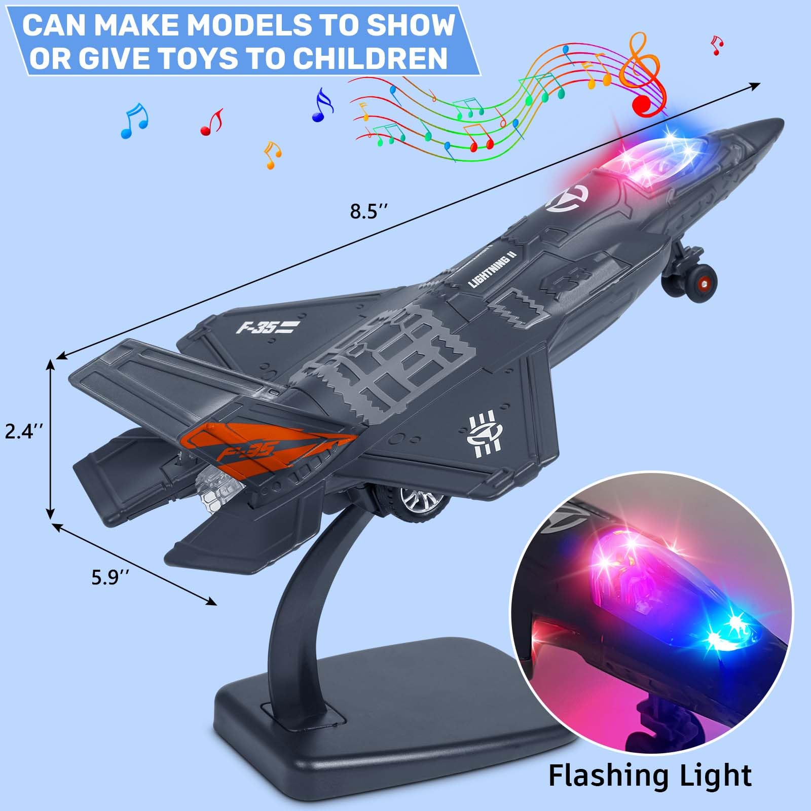 Choopheme military airplane model with detailed, child-friendly design.