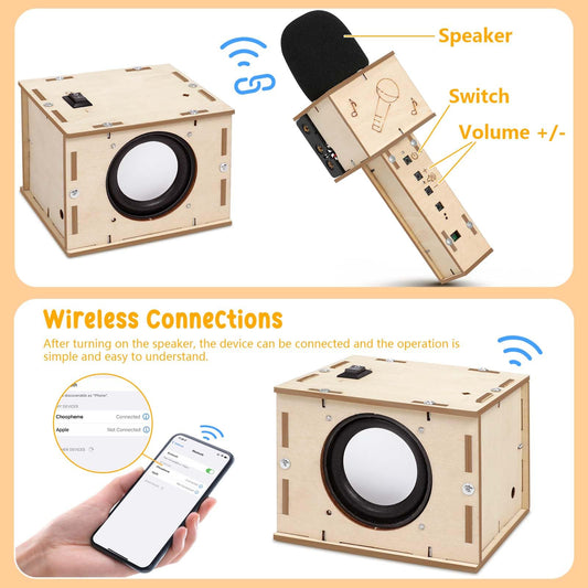 Choopheme Stem Karaoke Kit assembly scene showing quick, kid-friendly setup