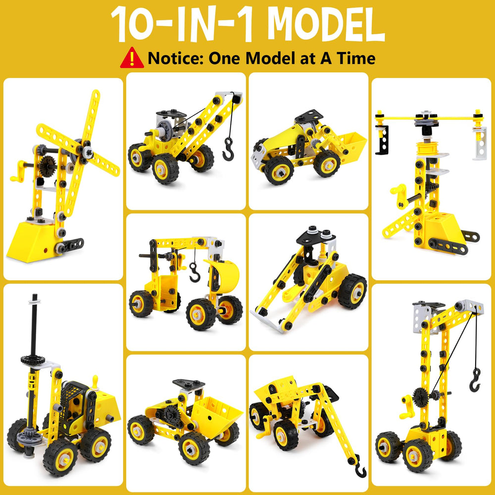 Choopheme toy crane model encouraging imaginative construction play.