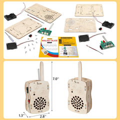 Choopheme walkie talkie kit uses non-toxic materials for safe play.