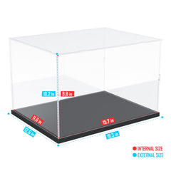 Choowin acrylic display case base, stackable design for layered displays.