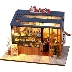 CHOOYIH DIY miniature house kit with LED light for cozy night display