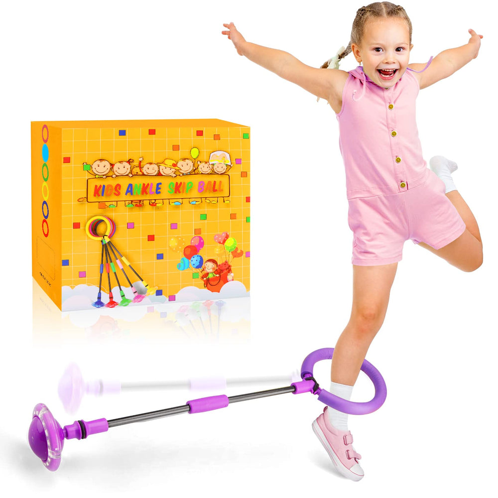 Chridark ankle skip ball with flash wheel glowing during active play
