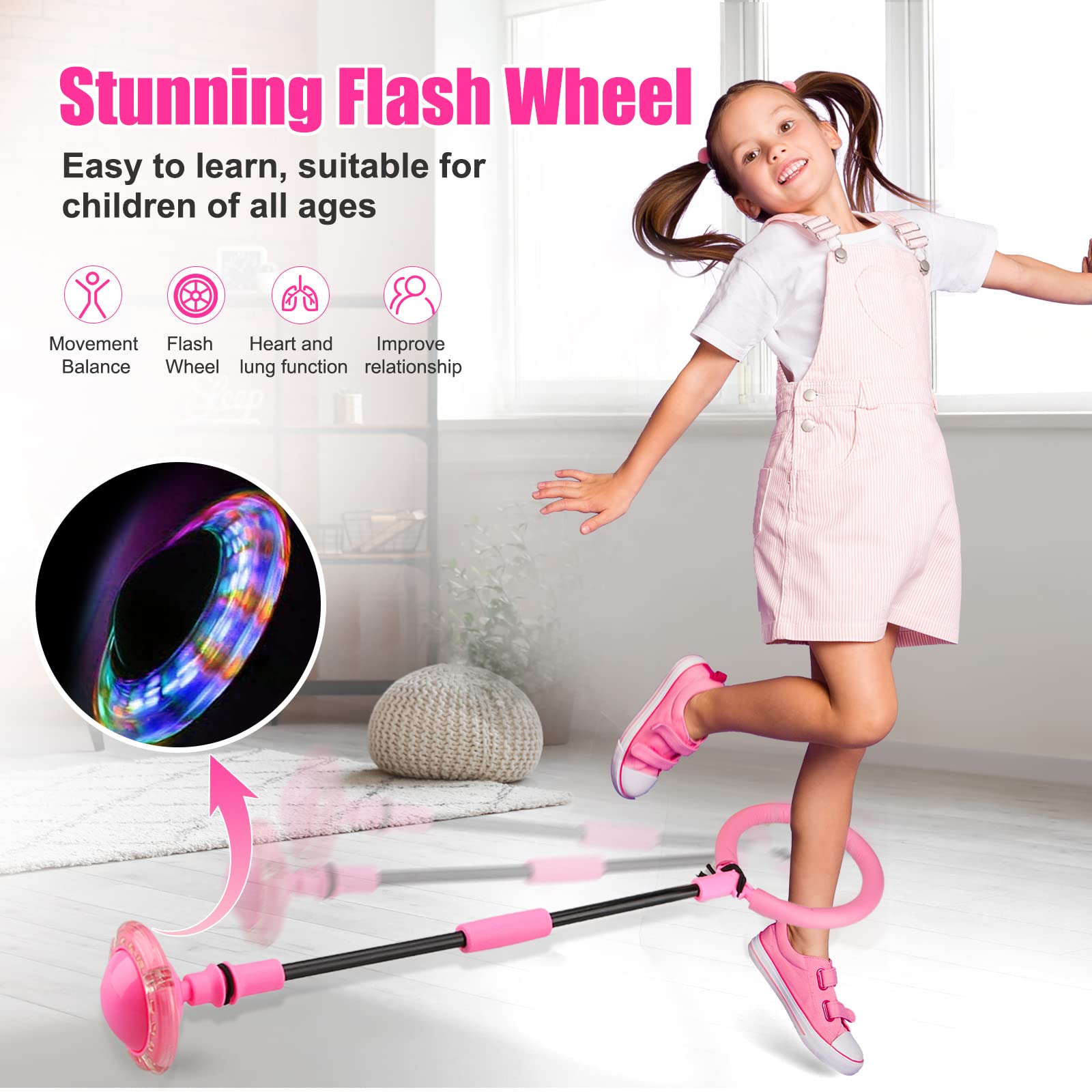 Chridark pink ankle skip ball adds visibility and fun to outdoor games