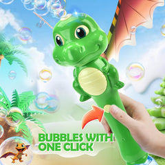 Chridark Dinosaur Bubble Wand durable construction reduces leaks during play.