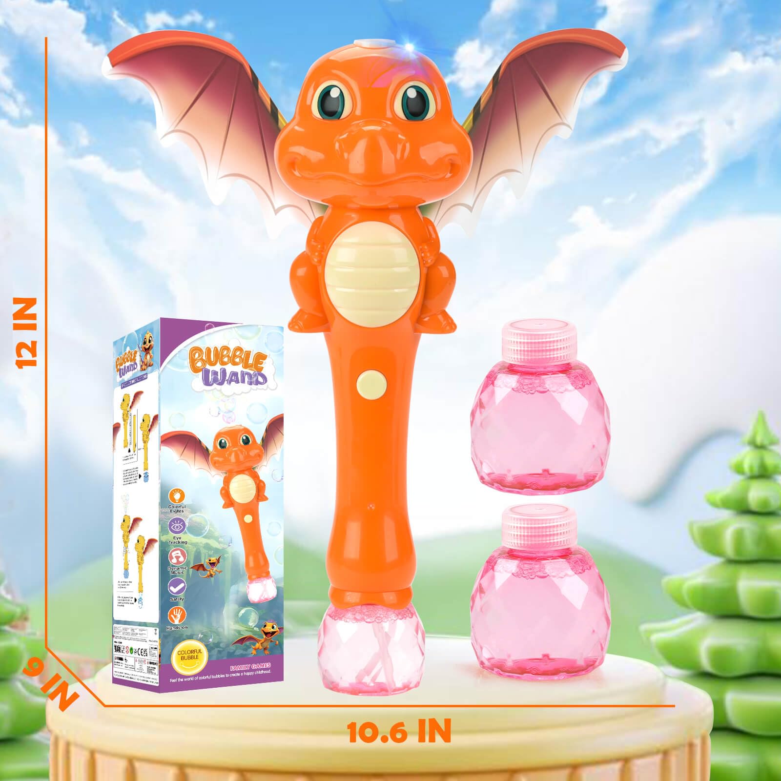 Chridark bubble wand LED lights creating a magical glow