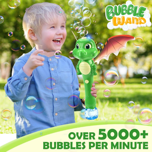 Chridark Dinosaur Bubble Wand wings attachment highlights interactive, imaginative play.