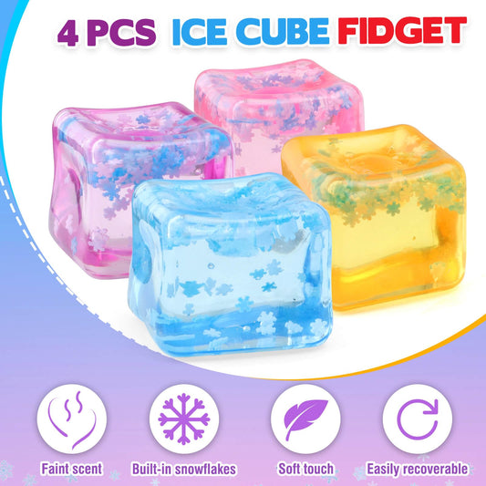 Chridark ice cube fidget in pink boosts focus during busy days
