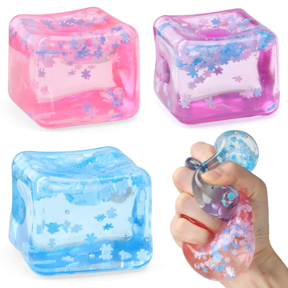 Chridark Ice Cube Fidget Toy in blue offers quick stress relief on the go.
