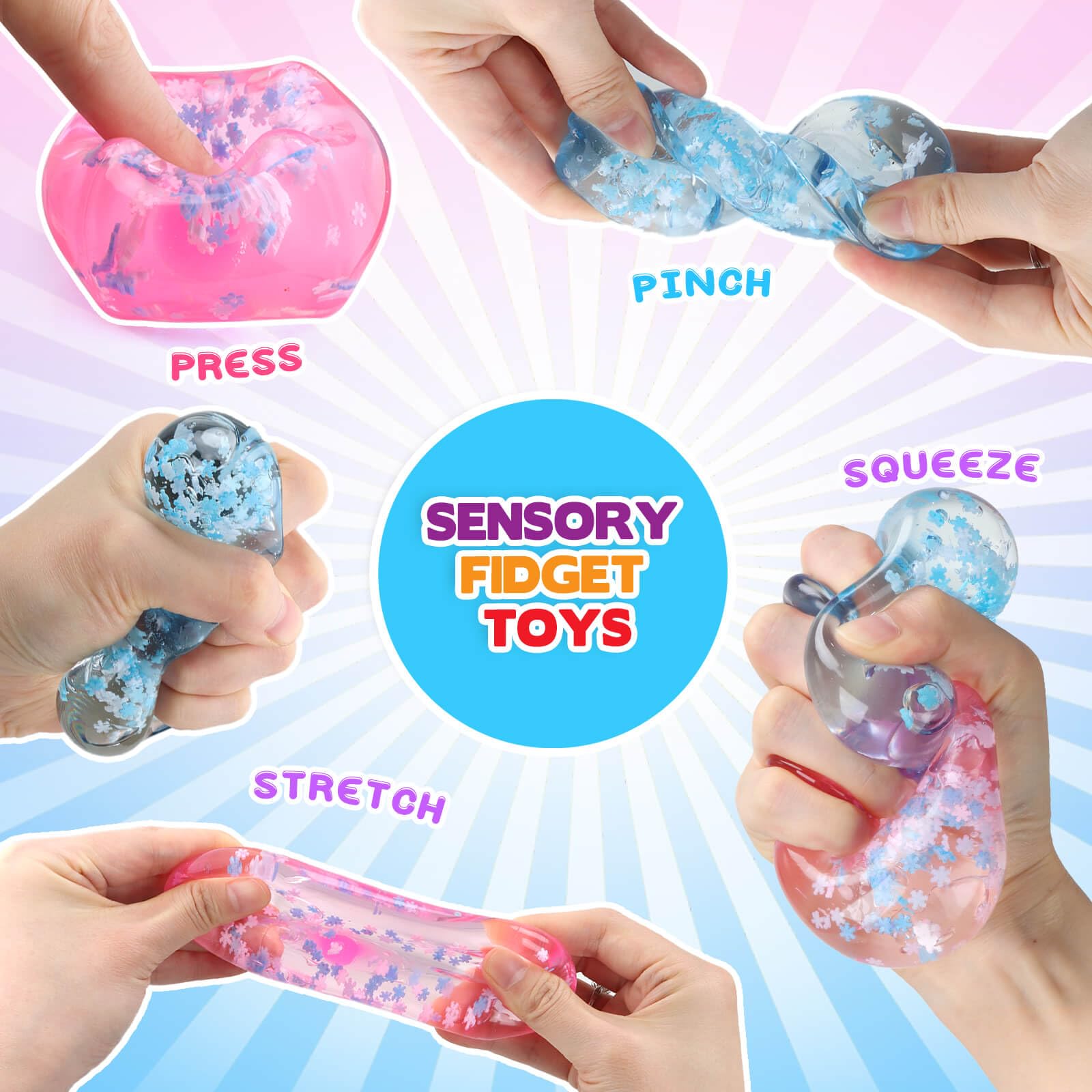 Chridark Ice Cube Fidget Toy in purple delivers soft squish and focus aid.