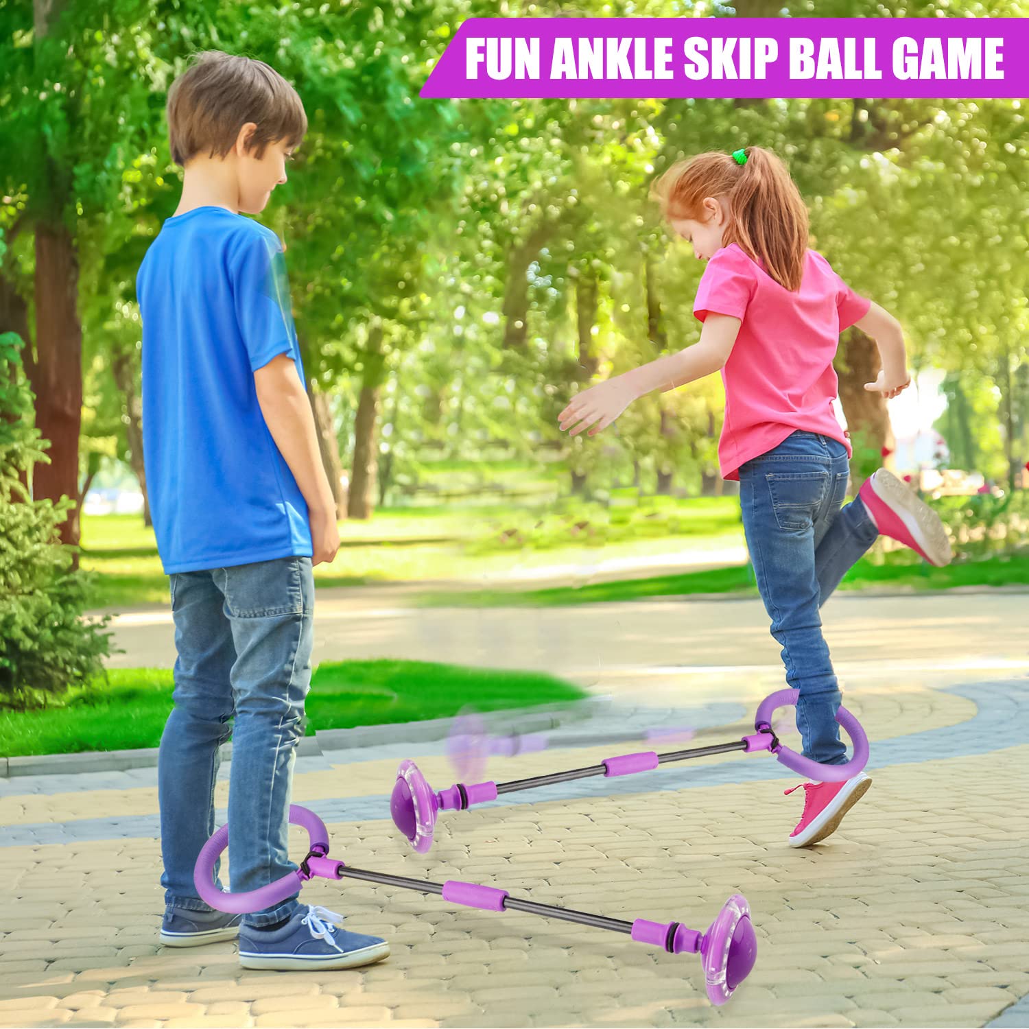 Chridark skip ball rope and ball setup supports indoor active play