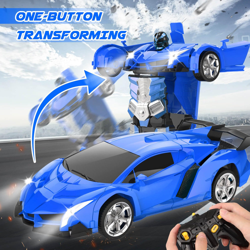 Chridark transforming RC car in robot mode for imaginative play