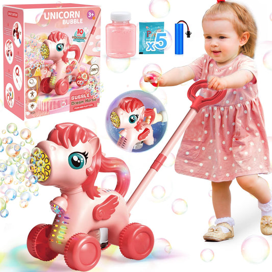 Chridark Unicorn Bubble Lawn Mower in use for outdoor play and imagination
