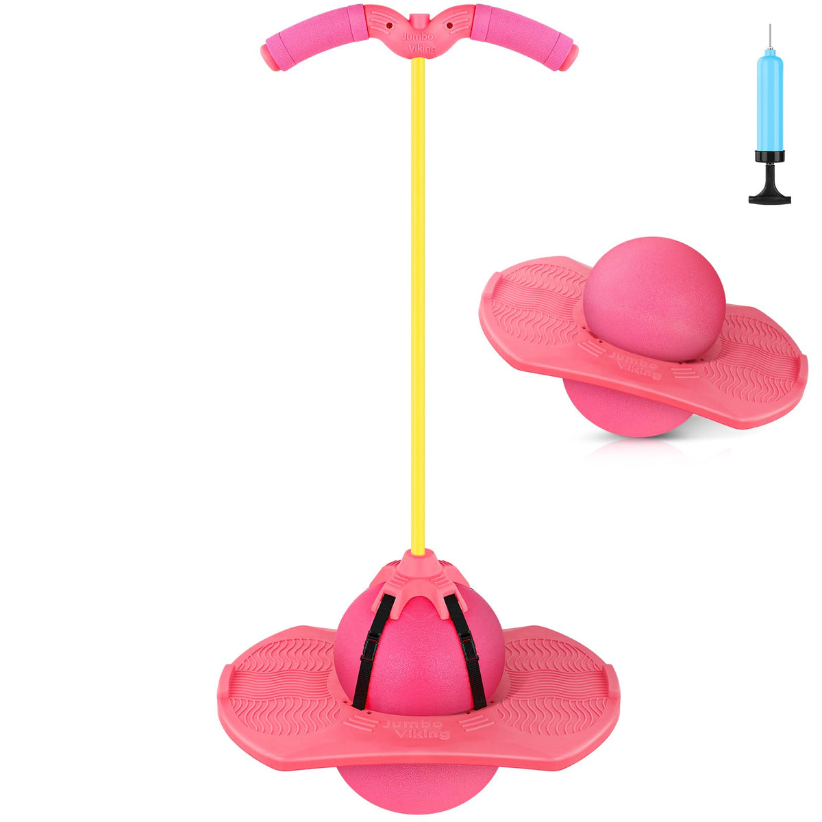 Christoy Pogo jumper with handle for stable, safe bouncing indoors or outdoors.