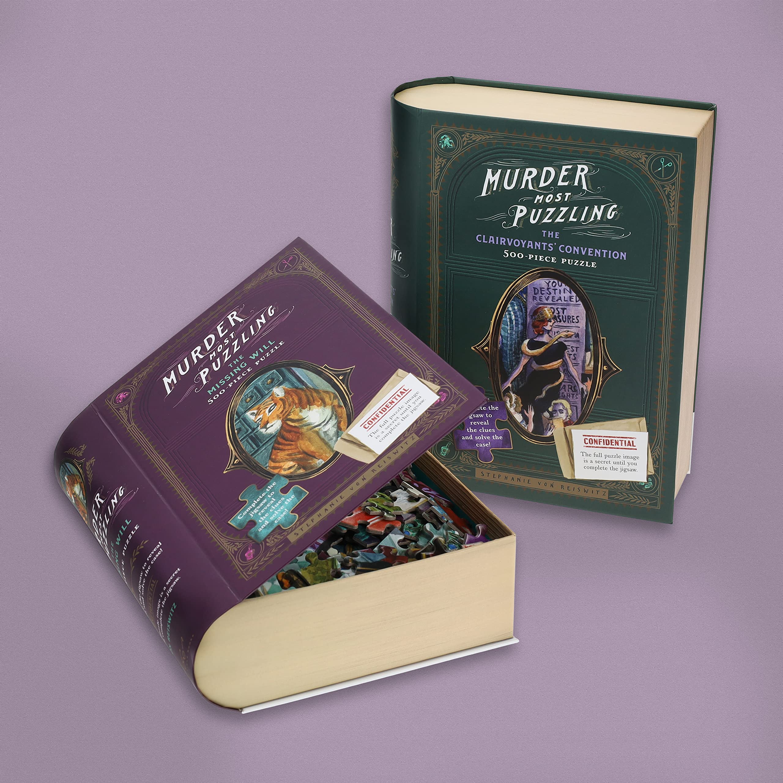 Chronicle Books Murder Most Puzzling rich color illustration sparks conversation