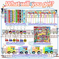 CHSLtmxq train slap bracelets colorful and safe party favors for activities.
