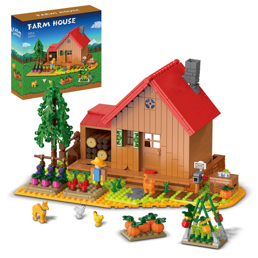 CHUANGPIN Friends Farm House set with animals for imaginative play