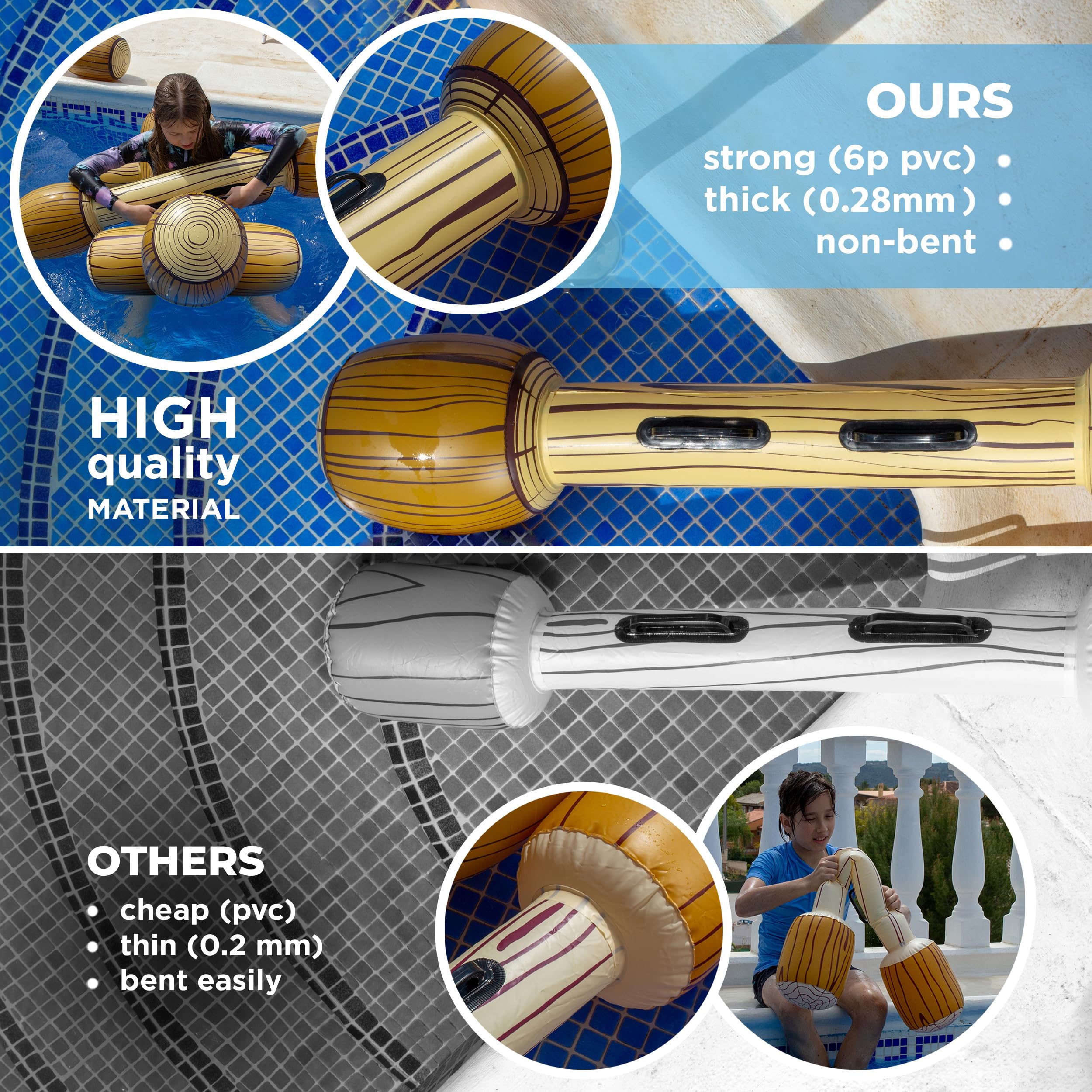 Chuchik inflatable pool floats designed for adults and teens.