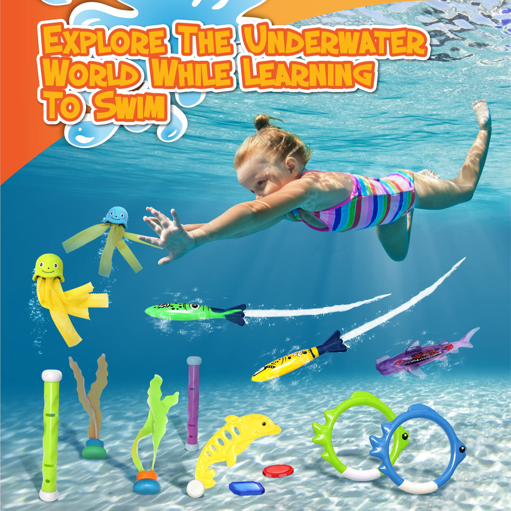 Chuchik kid swimming toys close-up, smooth edges for safe play