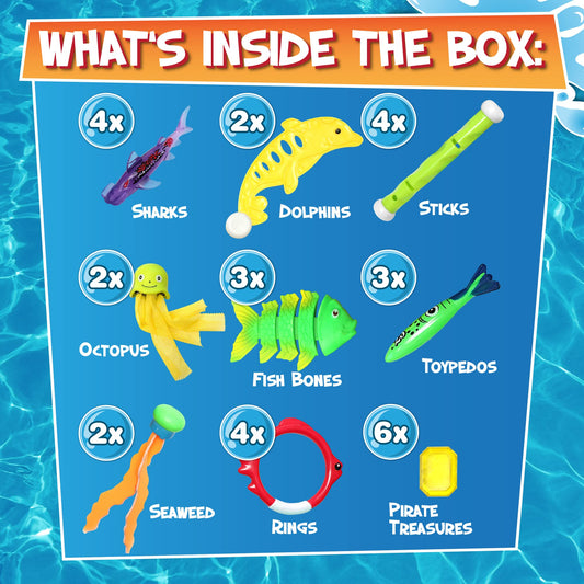 Chuchik pool rings for kids, colorful targets for underwater games