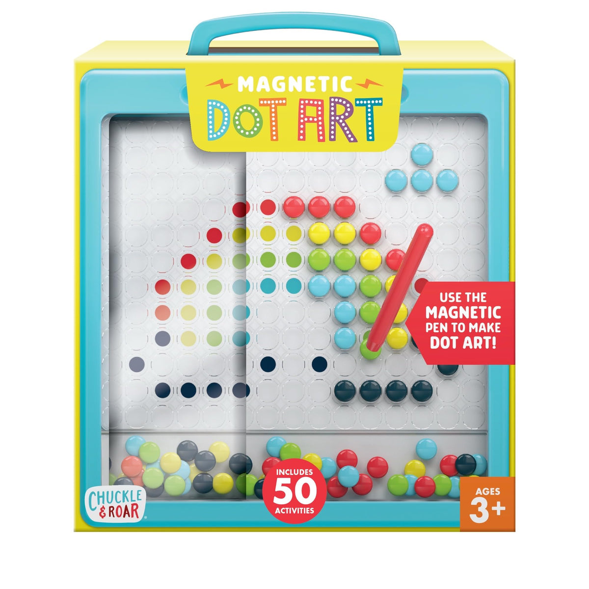 Chuckle & Roar Dot Art Designer kit with magnetic pen for mess-free creativity.