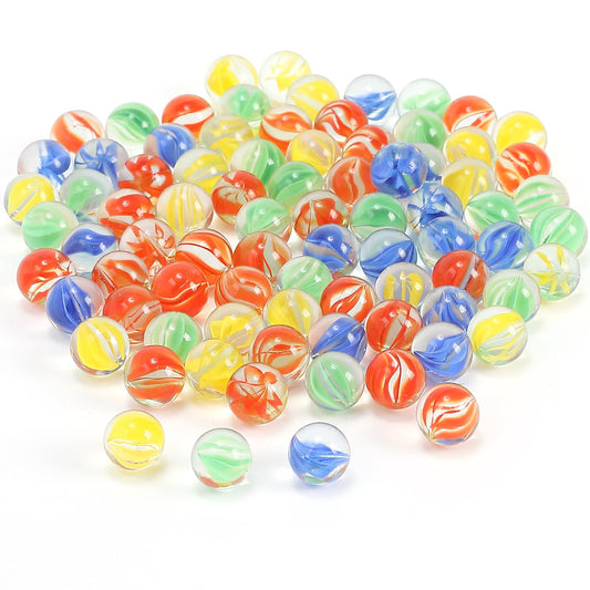 CHUKEMAOYI color-mixing glass marble with vibrant hue and 0.56in diameter for play