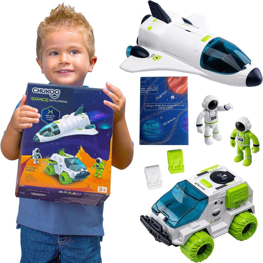 CHUKOO Space rocket ship toy with lights for interactive play and STEM learning.