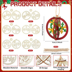 Chunful natural wood color ornament surface, durable and reusable for multiple seasons.