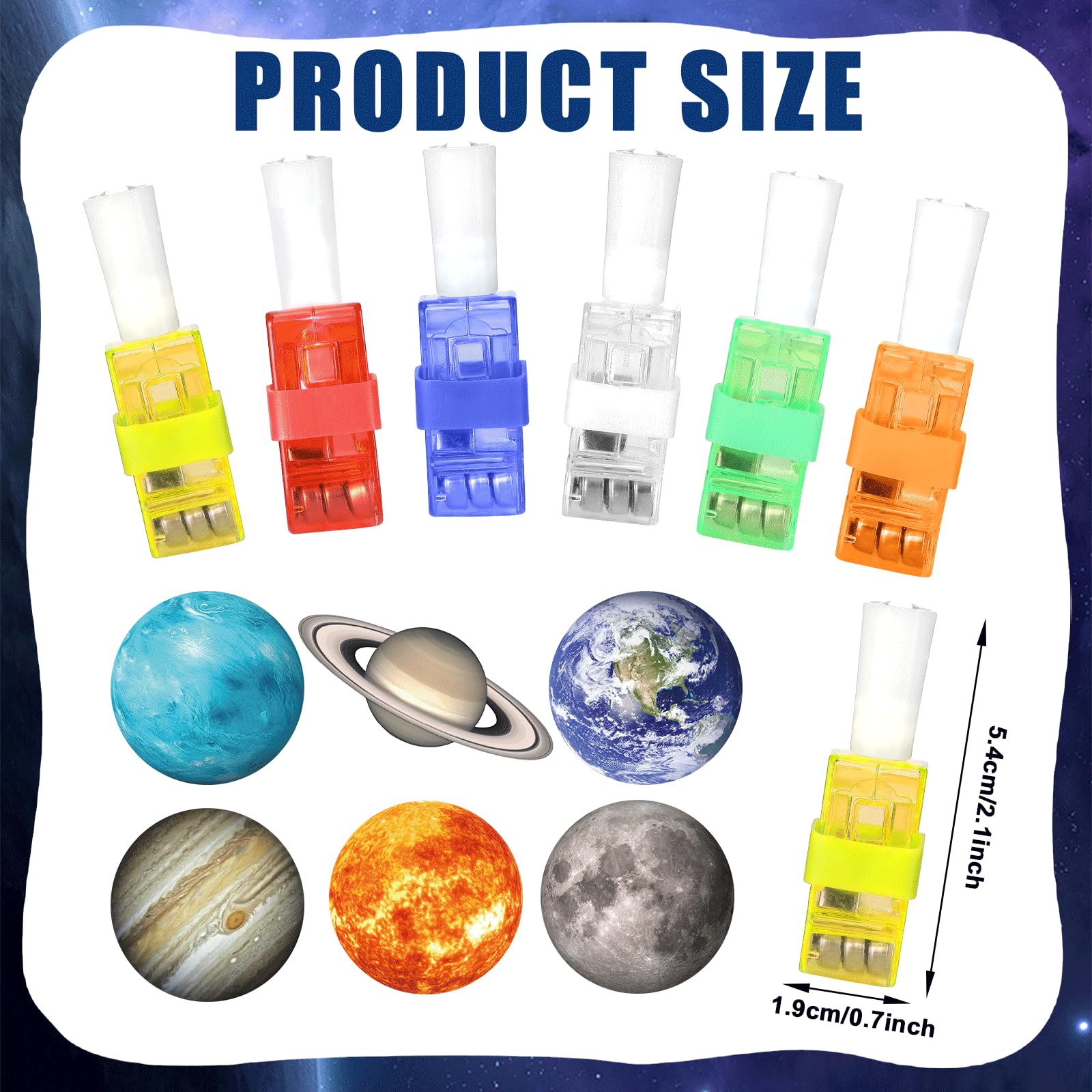 CHUNNIN outer space finger light featuring star pattern, ideal for glow-ready goodie bags