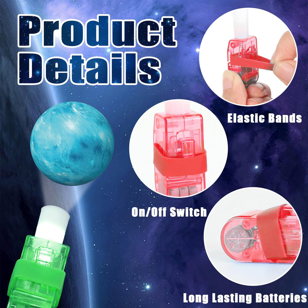 CHUNNIN galaxy finger light with rocket motif brightens birthday celebrations
