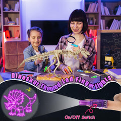 CHUNNIN dinosaur finger light comes in a 36-pack for party favors.