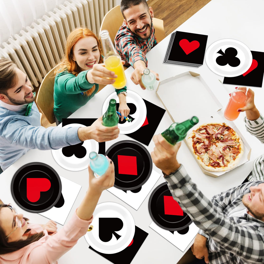 CHUNNIN disposable party supplies simplify cleanup after a lively game night.